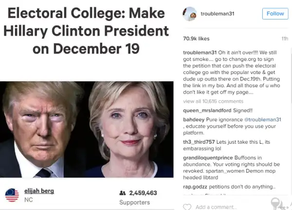 Over 3 Million People Have Signed A Petition To Remove Donald Trump And Make Hillary Clinton President